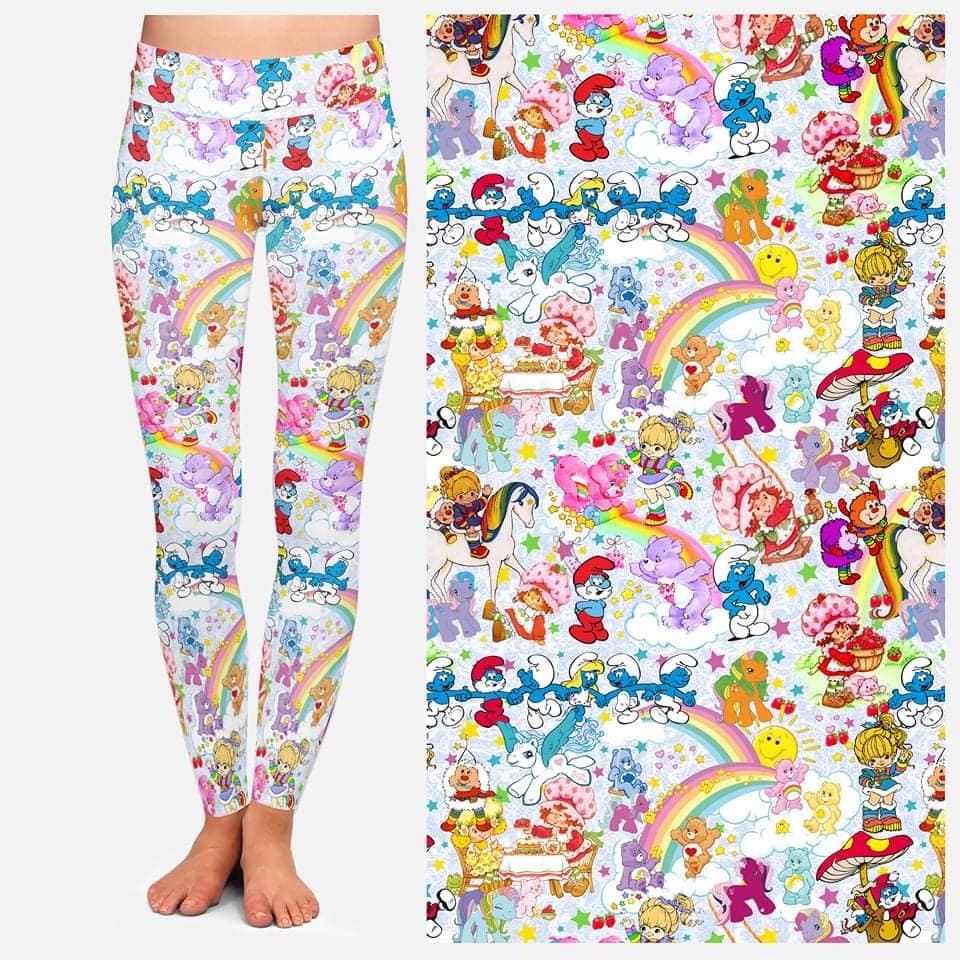 80's Cartoons Leggings - Full Length with pockets