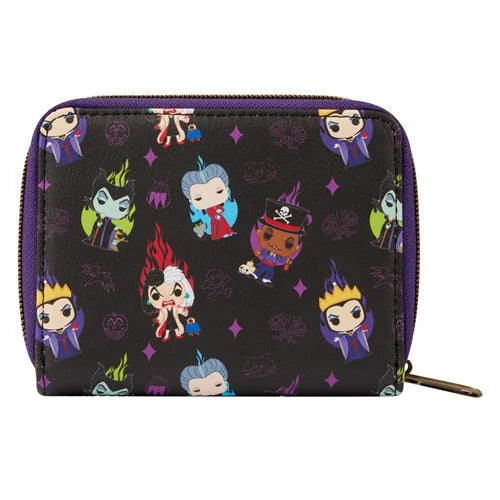 Disney Funko Villains Print Zip-Around Wallet