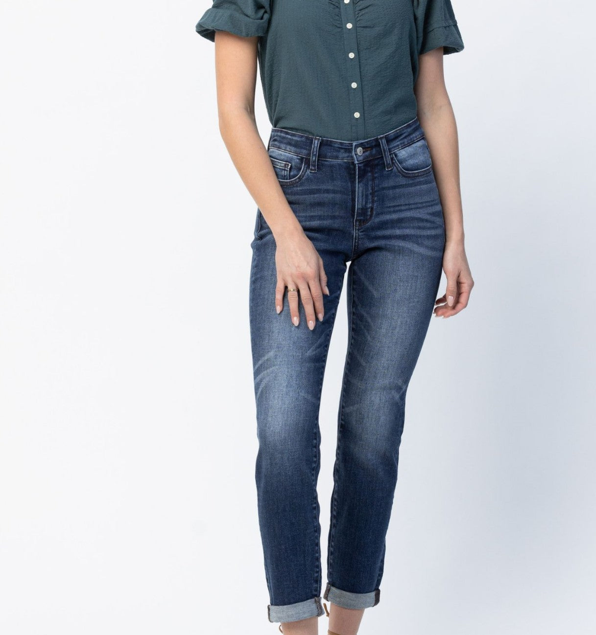 Judy Blue Cuffed Capri Slim Fit Jeans - 82428 -READY TO SHIP