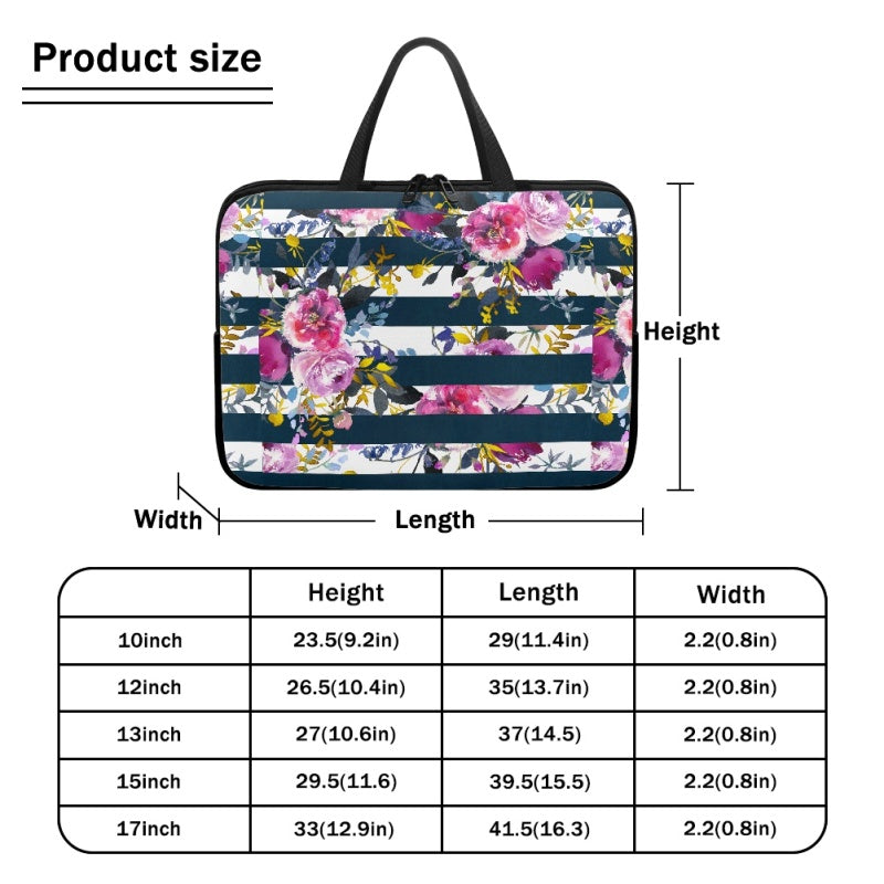 Floral Stripes Laptop Case - Preorder - ETA Early Aug. 2024