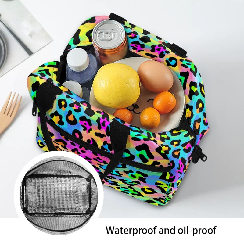 Rainbow Leopard Lunch Tote - Preorder - ETA Early Aug. 2024