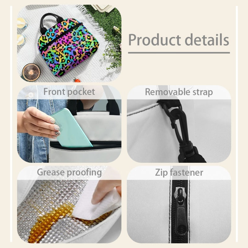 Rainbow Leopard Lunch Tote - Preorder - ETA Early Aug. 2024