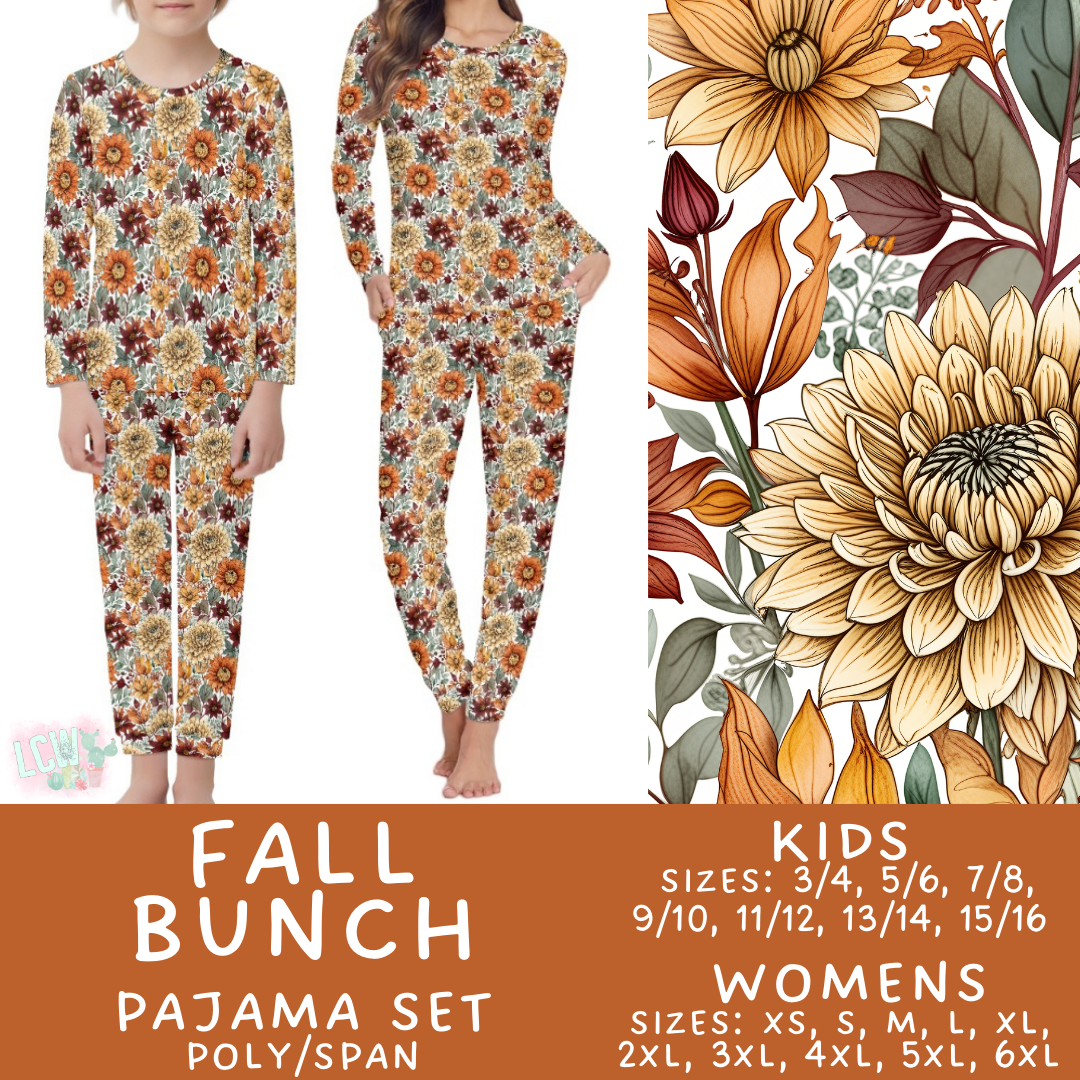 Batch #406 - Fall Family Pajamas - Closes 9/3 - ETA mid/late October - Fall Bunch Women's & Kid's Pajama Set