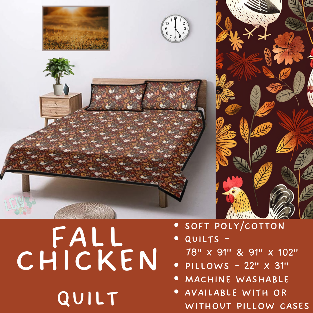 Batch #410 - Cozy Quilts - Closes 9/10 - ETA late October - Fall Chicken Quilt