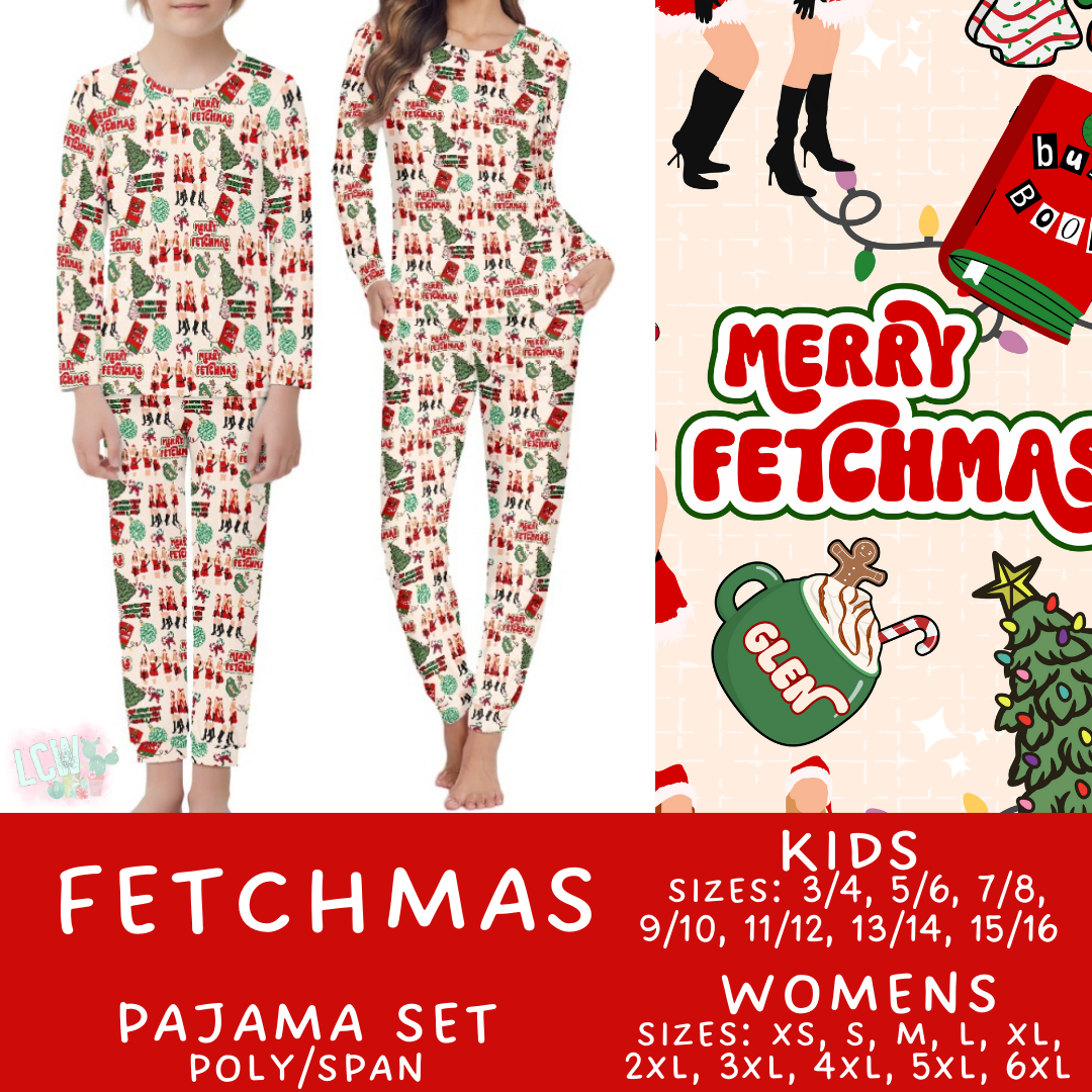 Batch #412 - Christmas Family Pajamas 2 - Closes 9/12 - ETA late October - Fetchmas Women's & Kid's Pajama Set