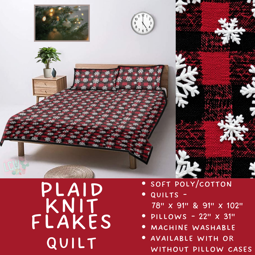 Batch #410 - Cozy Quilts - Closes 9/10 - ETA late October - Plaid Knit Flakes Quilt