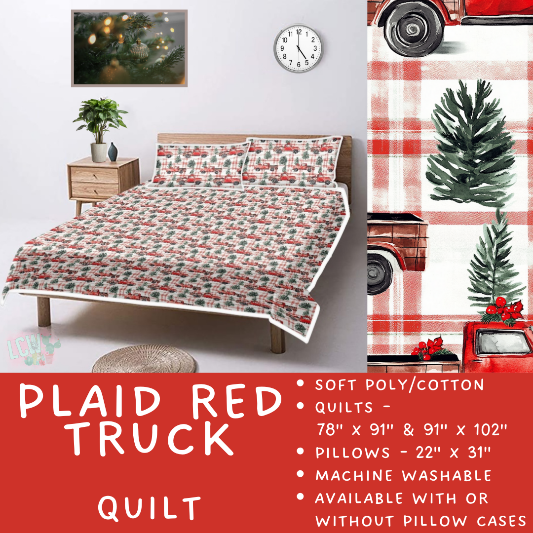 Batch #410 - Cozy Quilts - Closes 9/10 - ETA late October - Plaid Red Truck Quilt
