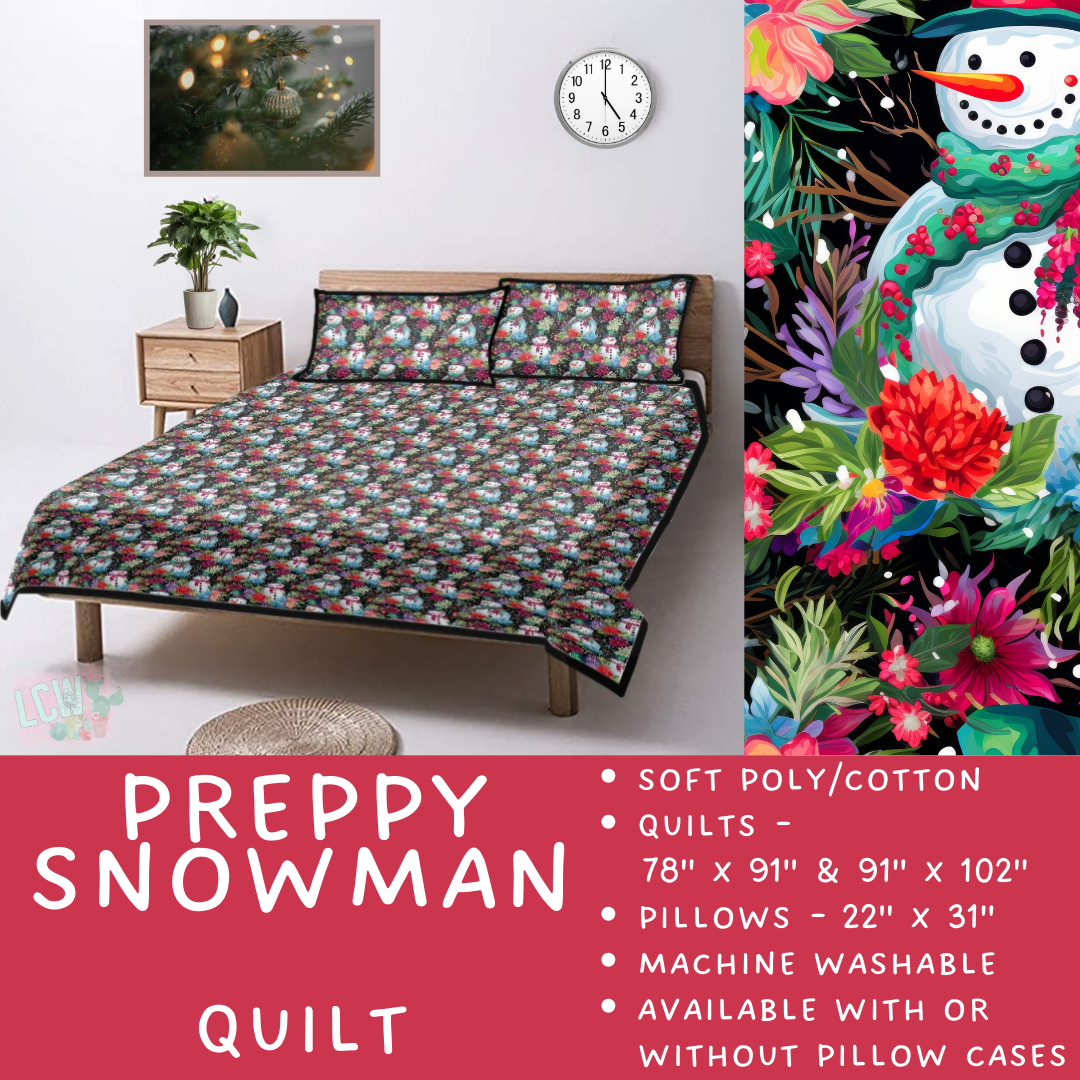 Batch  #410 - Cozy Quilts - Closes 9/10 - ETA late October - Preppy Snowman Quilt