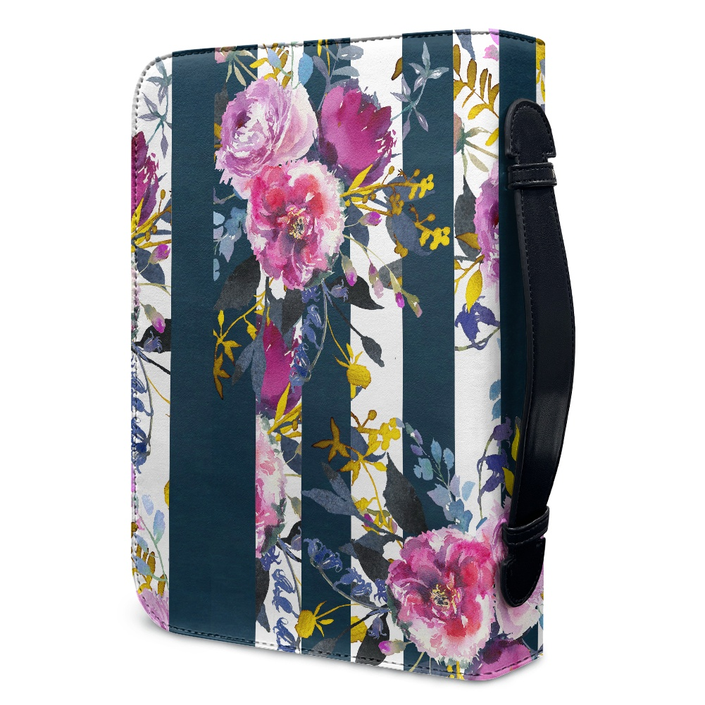 Floral Stripes Journal / Bible Cover- Preorder - Closing 7/18 - ETA Mid August