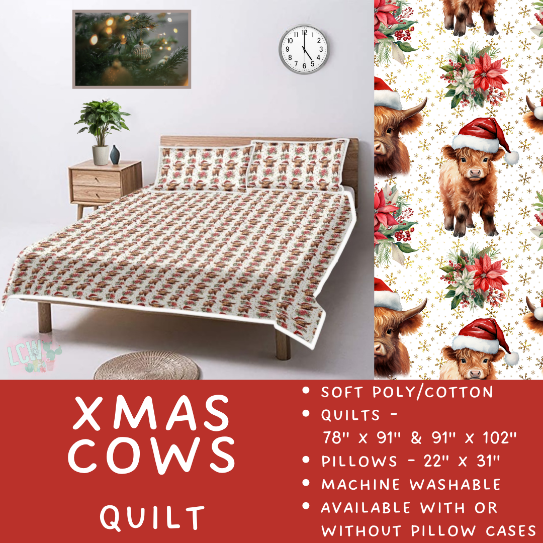 Batch #410 - Cozy Quilts - Closes 9/10 - ETA late October - Xmas Cows Quilt