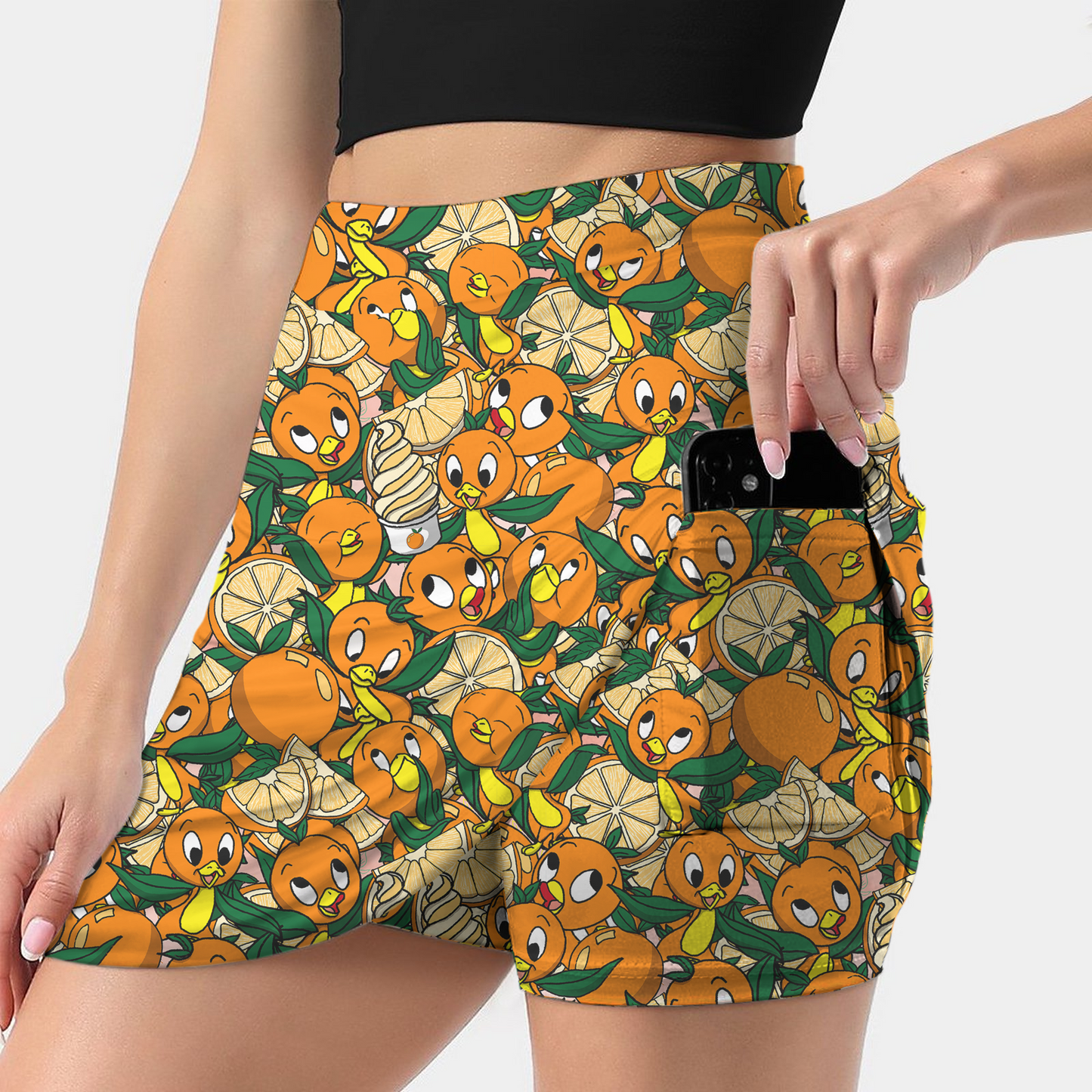 Kids Orange Bird Skort
