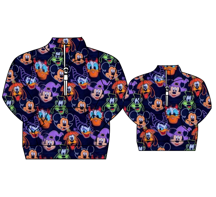 Kid's Magical Halloween 1/4 Zip Jackets - Preorder - ETA is Sept July