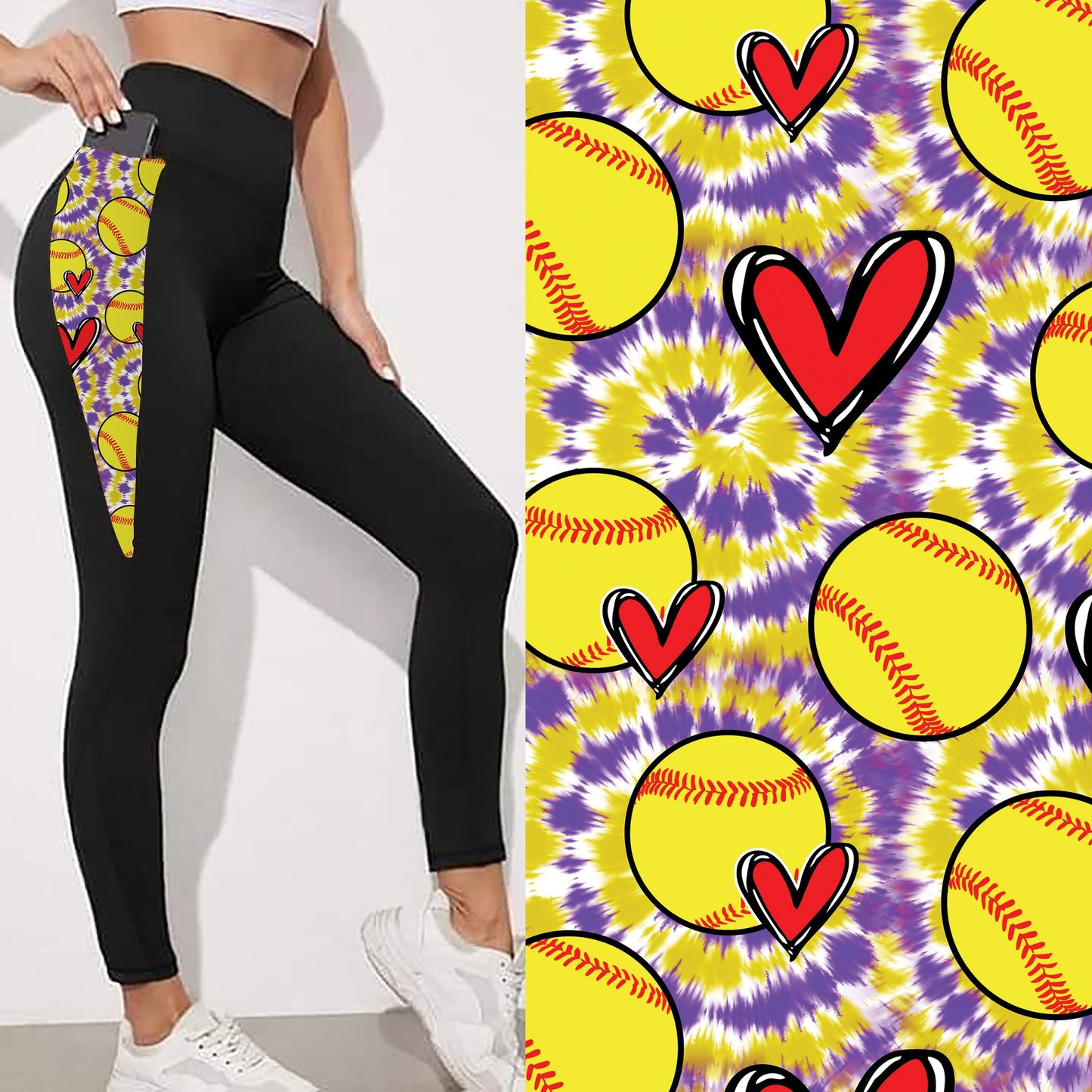 Softball V Waist Leggings with Pockets Preorder