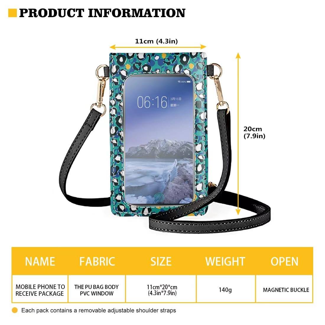 Tropical Turtles Phone Crossbody Bag