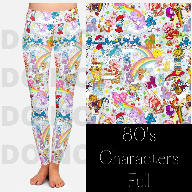 80's Cartoons Leggings - Full Length with pockets