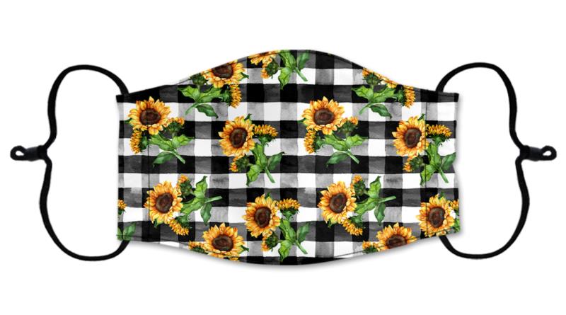 Plaid Sunflower Mask