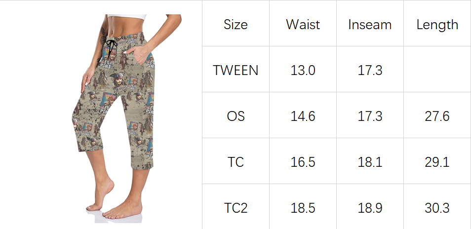 Red, White & Bluey Capri JOGGER Pants