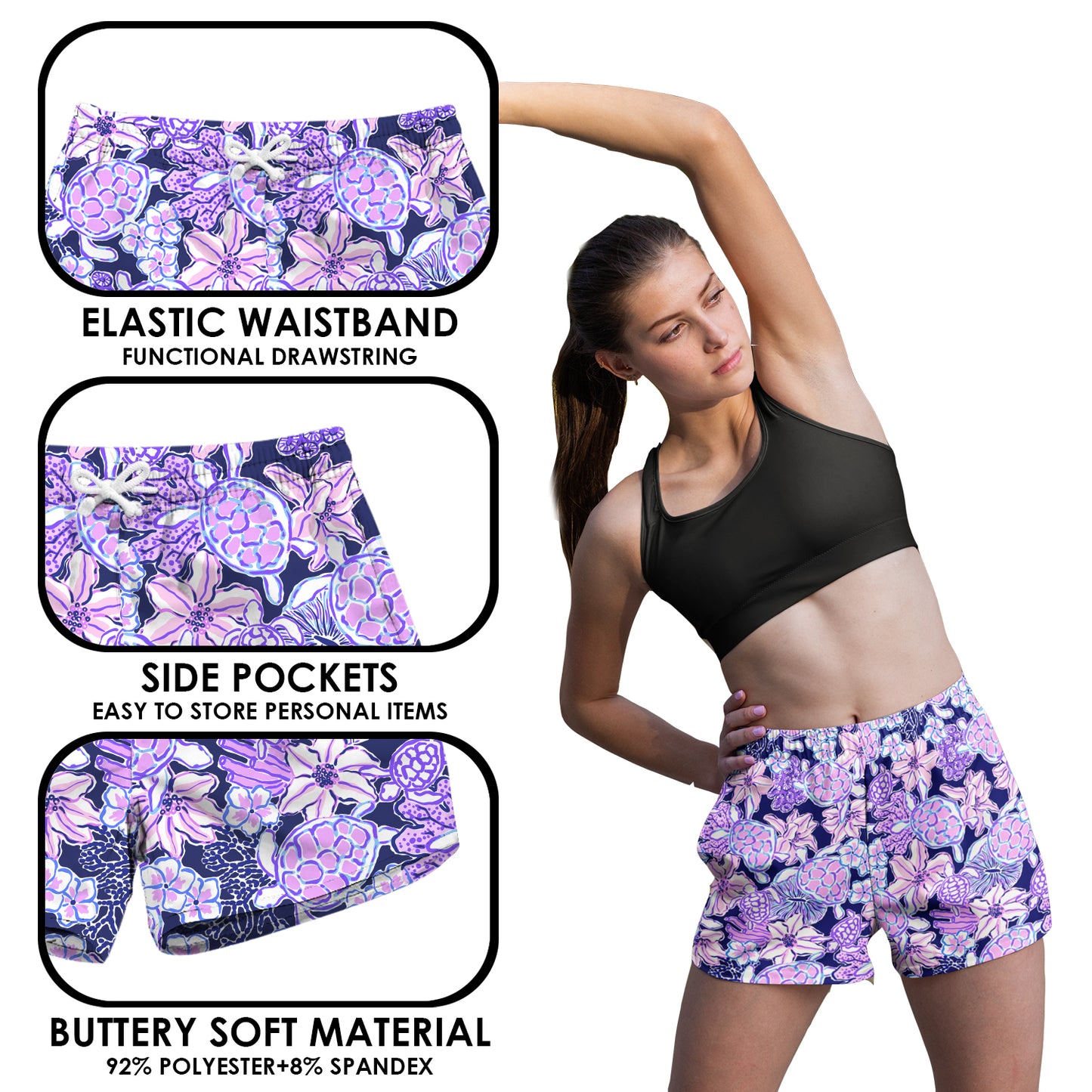 Tropical Turtles Shorts