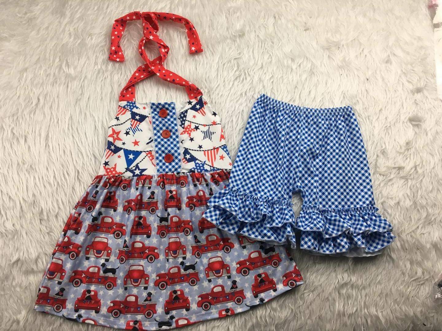 Red, White, & Blue Gingham Set WS