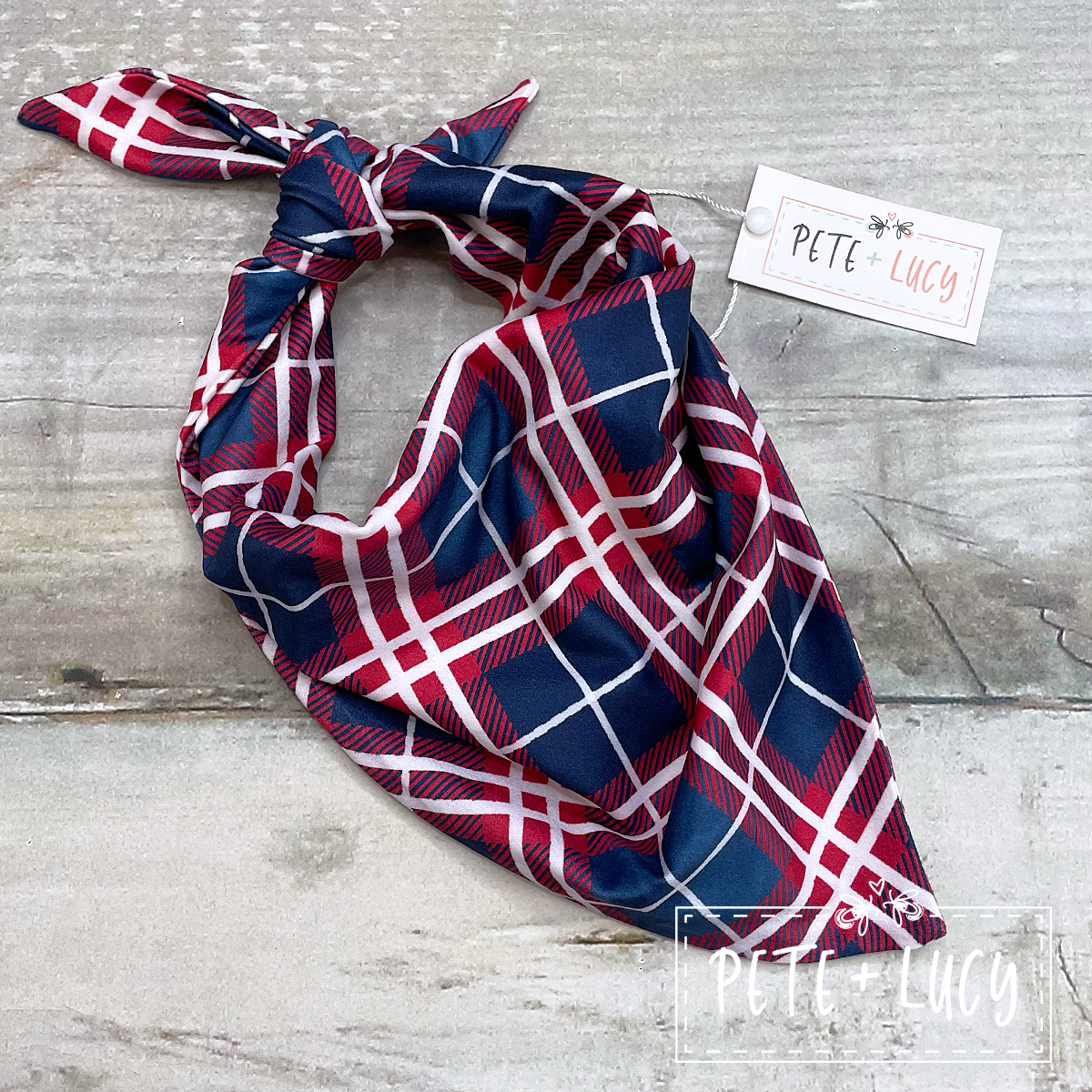 Winter Plaid Dog Bandana