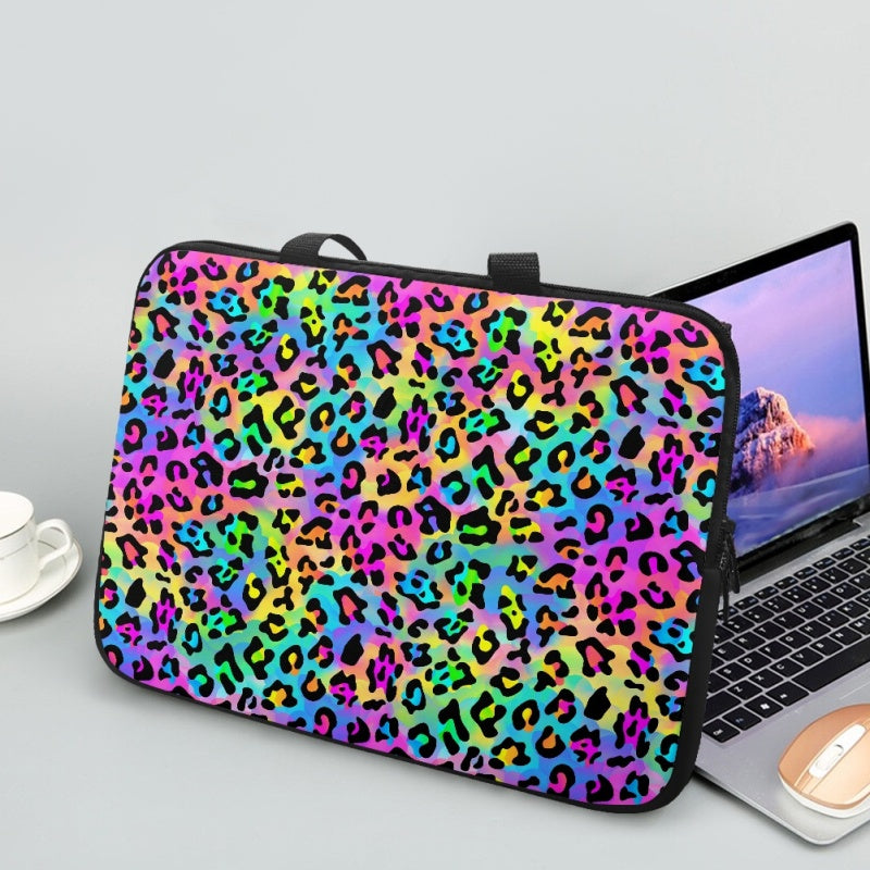 Rainbow Leopard Laptop Case - Preorder - ETA Early Aug. 2024
