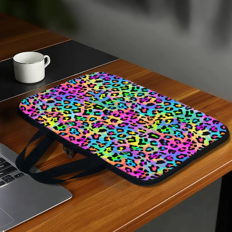 Rainbow Leopard Laptop Case - Preorder - ETA Early Aug. 2024