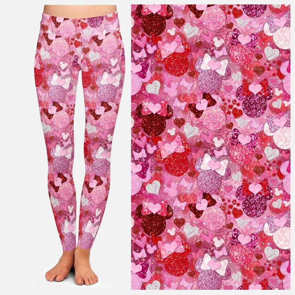 Minnie's Valentine Full Length Leggings