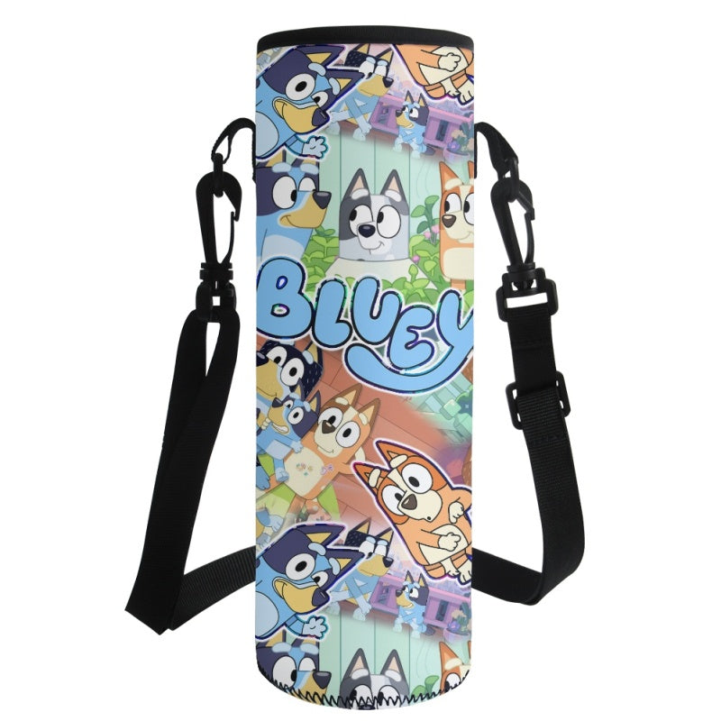 Blue Dog Water Bottle Carrier Bag- - Preorder - ETA Early Aug. 2024