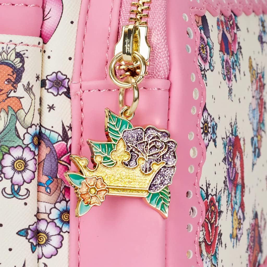 LOUNGEFLY DISNEY: PRINCESS TATTOO AOP MINI BACKPACK