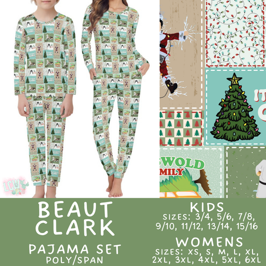 Batch #412 - Christmas Family Pajamas 2 - Closes 9/12 - ETA late October - Beaut Clark Women's & Kid's Pajama Set