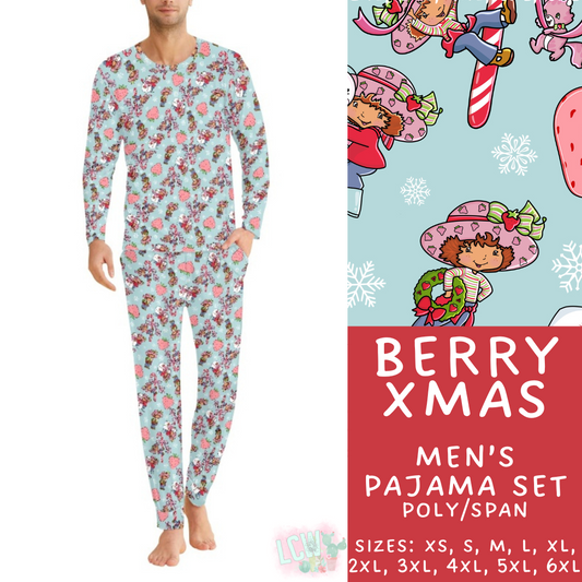 Batch #412 - Christmas Family Pajamas 2 - Closes 9/12 - ETA late October - Berry Xmas Men's Pajama Set