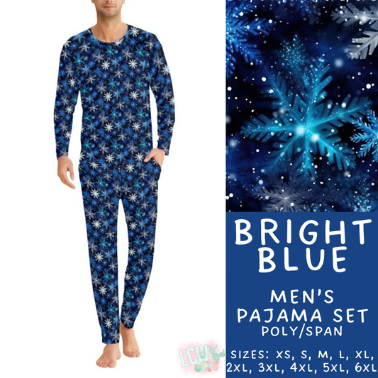 Batch #412 - Christmas Family Pajamas 2 - Closes 9/12 - ETA late October - Bright Blue Men's Pajama Set