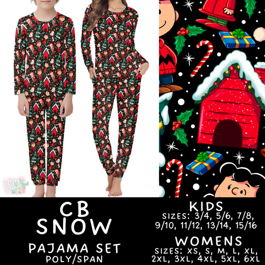 Batch #412 - Christmas Family Pajamas 2 - Closes 9/12 - ETA late October - CB Snow Women's & Kid's Pajama Set