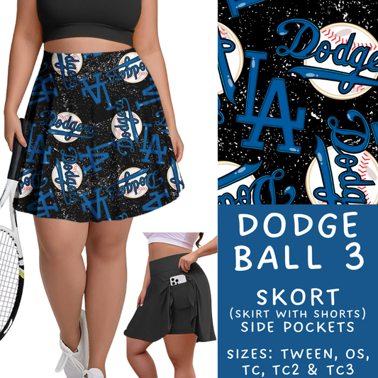 Batch #343 - Home Run Collection - Closes 5/22 - ETA mid July - Dodge Ball 3 Skort