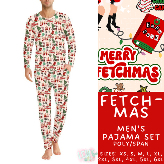Batch #412 - Christmas Family Pajamas 2 - Closes 9/12 - ETA late October - Fetchmas Men's Pajama Set
