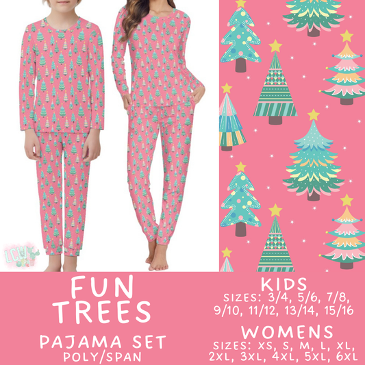 Batch #412 - Christmas Family Pajamas 2 - Closes 9/12 - ETA late October - Fun Trees Women's & Kid's Pajama Set