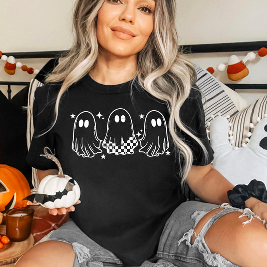 3 Ghosts White Print T-shirt