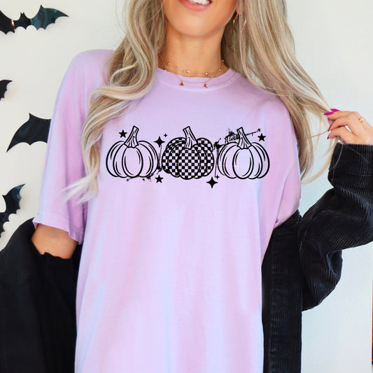 3 Pumpkins Black Print
