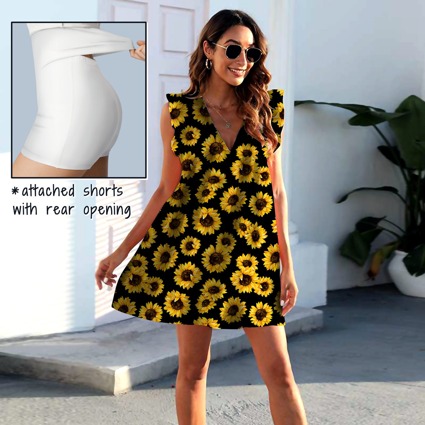 Sunflower Pocket Dress with Shorts - PREORDER - ETA MID JULY