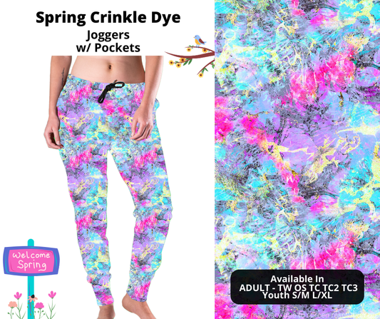 Preorder! Closes 1/22. ETA April. Spring Crinkle Dye Joggers