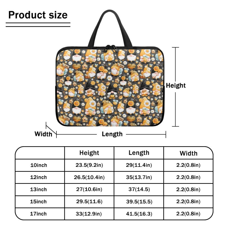 Bee Gnomes Laptop Case - Preorder - ETA Early Aug. 2024