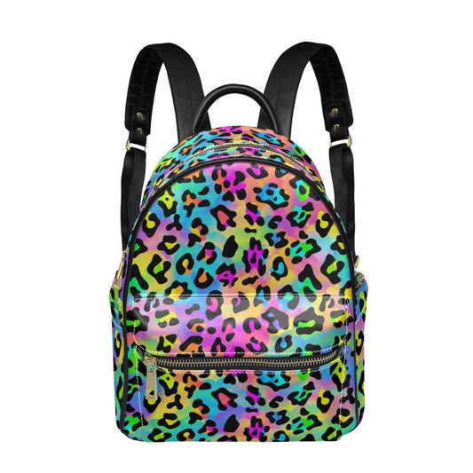 Rainbow Leopard Mini Backpack