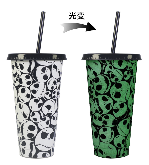 Jack Color Changing Reusable Cold Cups w/ straw