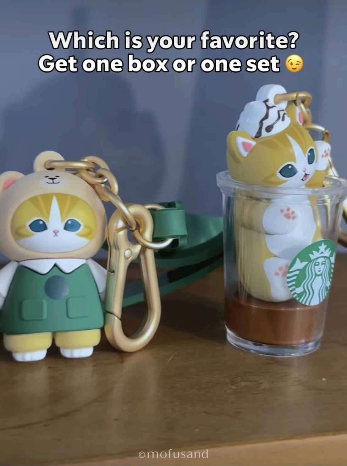 Singapore Exclusive Starbucks Mofusand Cat Keychains AUTHENTIC - Preorder
