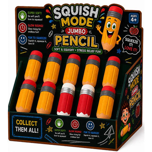 Jumbo Squishy Pencil Sensory Toy -  Preorder - ETA Late Sept.