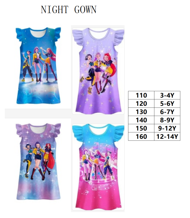 K Pop Night Gowns