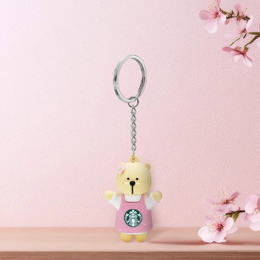 Starbucks UK Sakura Bear Stopper keychain 2026