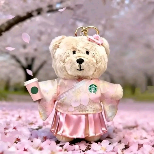 Starbucks China Cherry Blossom Bear Keychain 2026