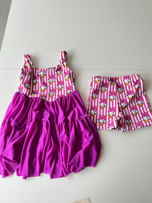 Kid's Daisy Mesh Dress w/ Shorts Underneath- Preorder  - ETA is 4 to 6 weeks