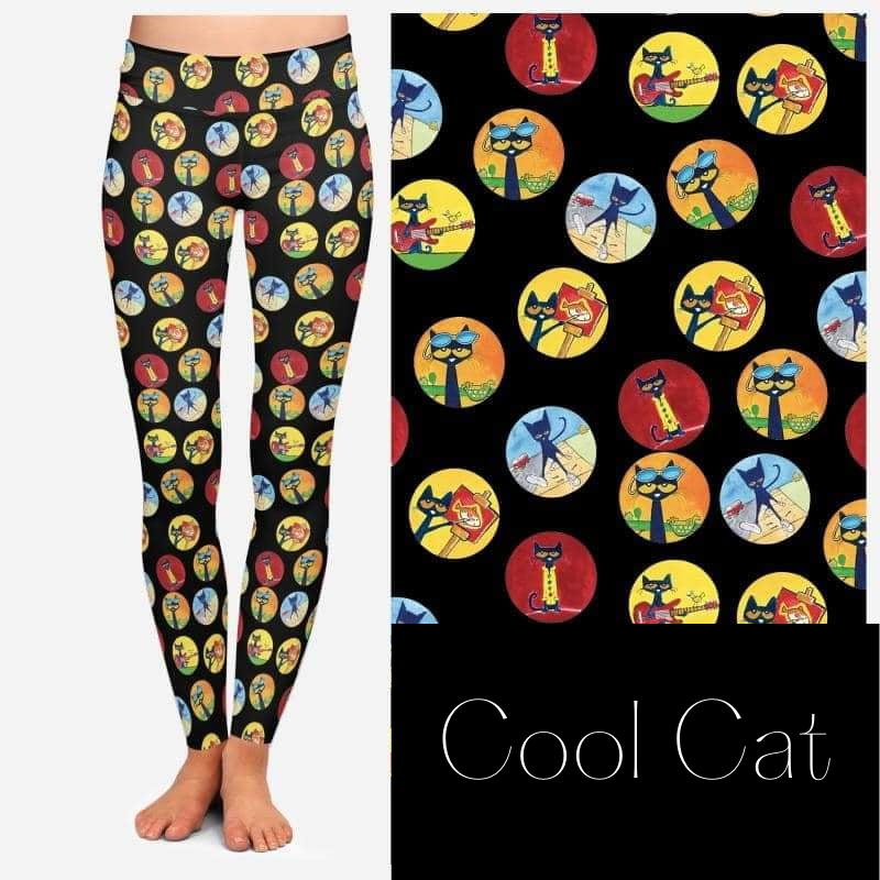 Cool Cat Leggings w/Pockets - Preorder - ETA Aug. 2023